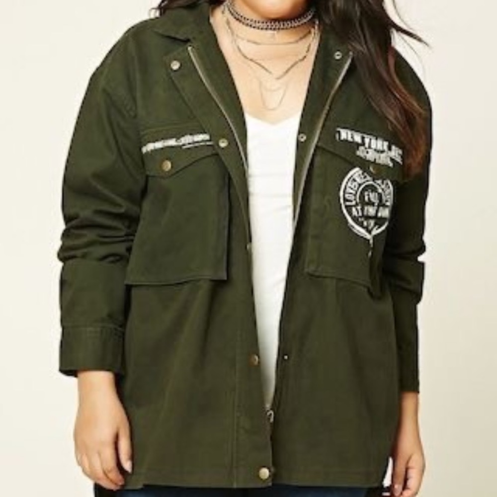 Green Cargo Utility Jacket - Picture 2 of 3